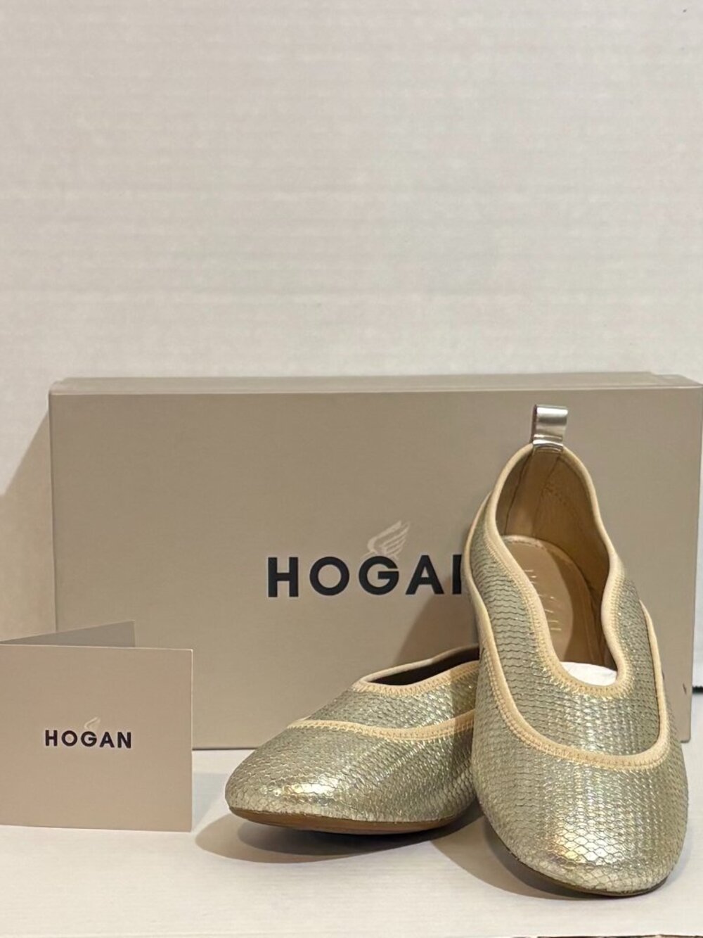 Hogan Pantofola Stretch Flat Shoes Discontinued U.S. Size 8.5 Last Pair Display